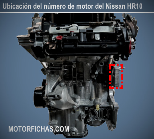 Ubicación del número de motor Nissan HR10