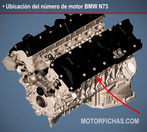 Ubicación del número de motor BMW N73