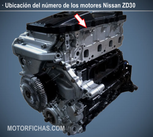 Ubicación del número de los motores Nissan ZD30
